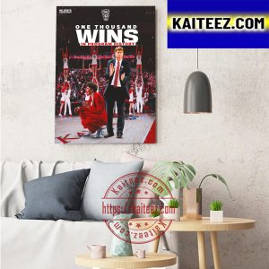 NC State Basketball 1000 Wins In Program HistoryArt Decor Poster Canvas