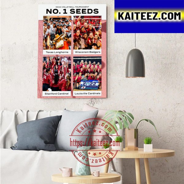 NCAA Volleyball Tournament No 1 Seeds Art Decor Poster Canvas