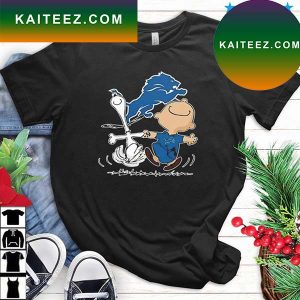 NFL Detroit Lions Charlie Brown Snoopy Dancing T-Shirt