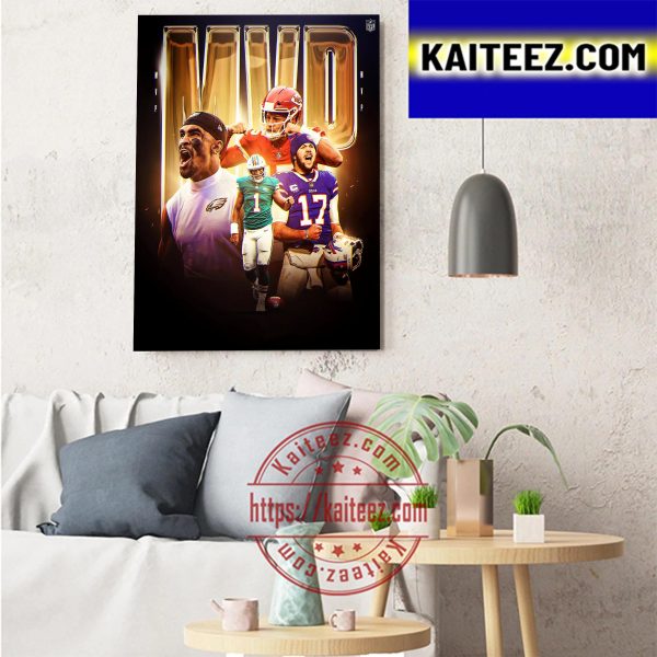 NFL MVP List Art Decor Poster Canvas