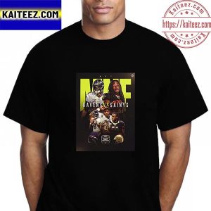 NFL Monday Night Football Baltimore Ravens Vs New Orleans Saints Vintage T-Shirt
