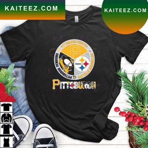 NFL Pittsburgh Pittsburgh Steelers Pittsburgh Penguins Pittsburgh Pirates Logo T-Shirt