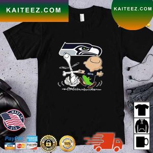 NFL Seattle Seahawks Charlie Brown Snoopy Dancing T-Shirt