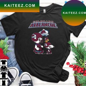 NHL Colorado Avalanche Charlie Brown Snoopy And Woodstock Road T-Shirt