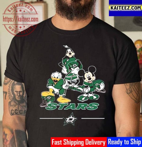 NHL Dallas Stars Mickey Donald Goofy Vintage T-Shirt