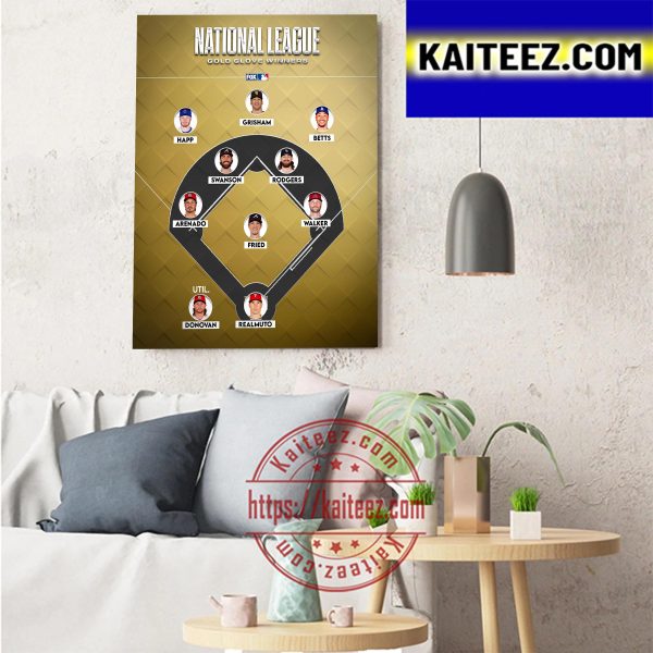 National League Gold Glove Winners 2022 Art Decor Poster Canvas