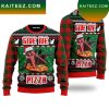 New Pizza Cat With Laser Eyes Ugly Christmas Sweater