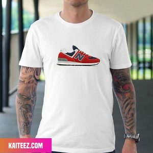 New Balance 574 Red Navy Fan Gifts T-Shirt