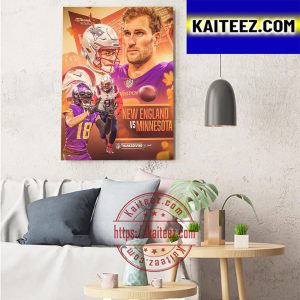 New England Patriots Vs Minnesota Vikings NFL On Madden Thanksgiving Art Decor Poster Canvas