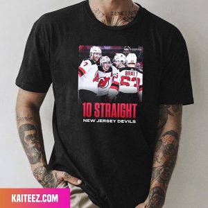 New Jersey Devils 10 Straight Wins Fan Gifts T-Shirt