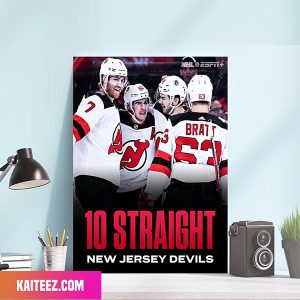 New Jersey Devils 10 Straight Wins Poster