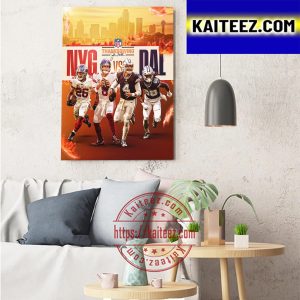 New York Giants Vs Dallas Cowboys NFL On Madden Thanksgiving Art Decor Poster Canvas