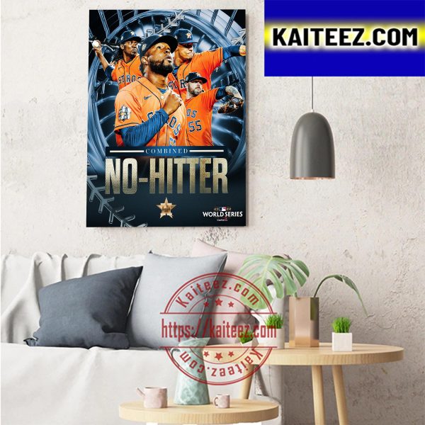 No Hitter Houston Astros In 2022 MLB World Series Art Decor Poster Canvas