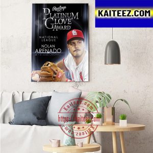 Nolan Arenado St Louis Cardinals Rawlings Sports 2022 NL Platinum Glove Award Art Decor Poster Canvas