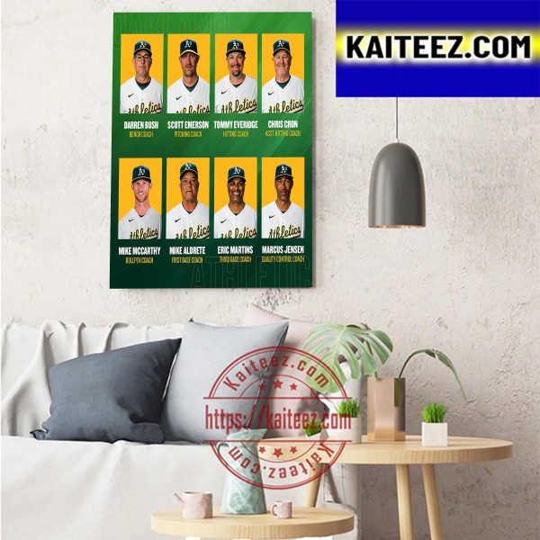 Oakland Athletics 2023 Coaching Staff Art Decor Poster Canvas