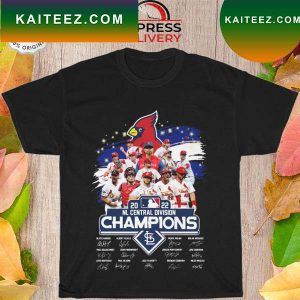 Official St Louis Cardinals 2022 Nl central division champions signatures T-shirt
