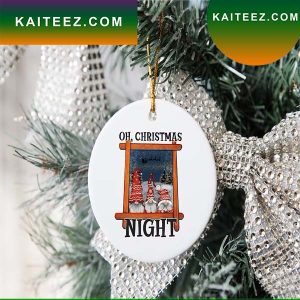 Oh Christmas Night Gnome Christmas Ornament