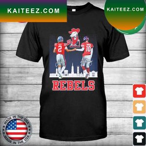 Ole Miss Rebels Jaxson Dart and Eli Manning signatures T-shirt