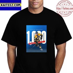 Patrice Bergeron 1000 Career Points With Boston Bruins NHL Vintage T-Shirt