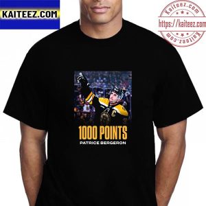Patrice Bergeron Joins 1000 Point Club Of Boston Bruins NHL Vintage T-Shirt