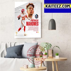 Patrick Mahomes II With 300 Passing Yards Art Decor Poster Canvas