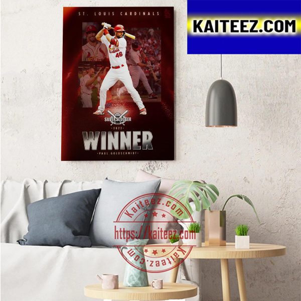 Paul Goldschmidt 2022 Silver Slugger Award Winner Art Decor Poster Canvas