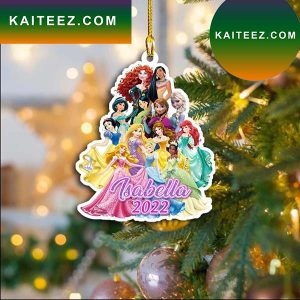 Personalized Princesses Christmas Disney Ornament