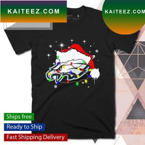 Philadelphia Eagles Santa hat Christmas T-shirt