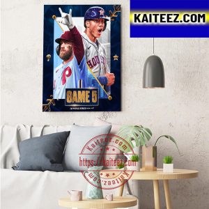 Philadelphia Phillies Vs Houston Astros Game 5 MLB World Series 2022 Art Decor Poster Canvas