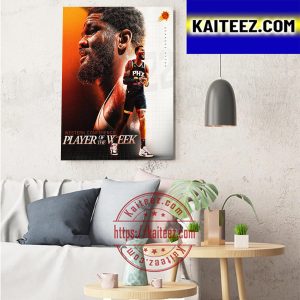 Phoenix Suns Deandre Ayton Western Conference Player Of The Week Art Decor Poster Canvas