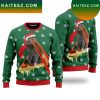 Pizza Cat With Laser Eyes Fire Ugly Christmas Sweater