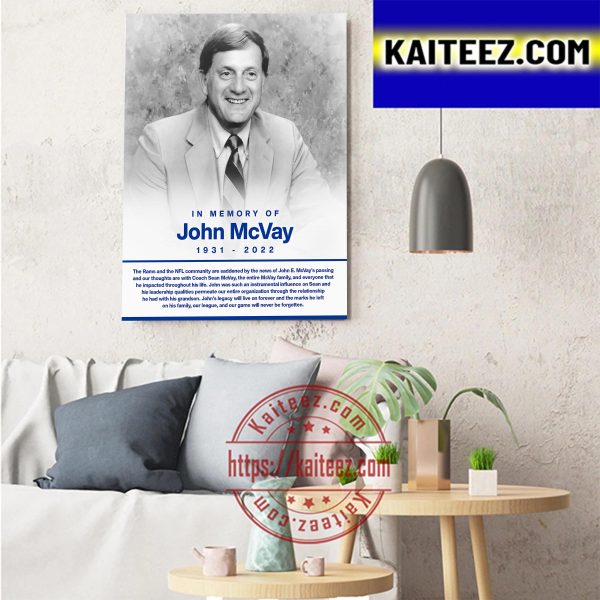 RIP John McVay 1931 2022 Thank You For The Memories Art Decor Poster Canvas