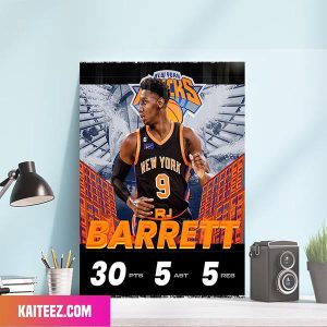 RJ Barrett New York Knicks Lets Go Poster