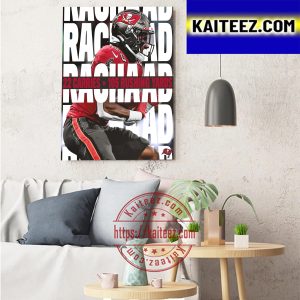 Rachaad White 22 Carries x 105 Rushing Yards Tampa Bay Buccaneers NFL Art Decor Poster Canvas