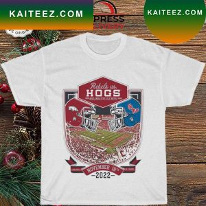 Rebels US Hogs ArKansas vs. ole miss November 19th 2022 T-shirt