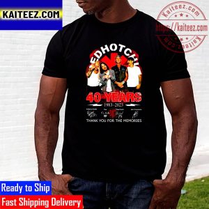 Red Hot Chili Peppers 40 Years Of 1983-2023 Thank You For The Memories Signatures Vintage T-Shirt