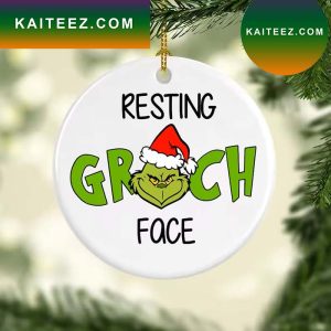 Resting Grinch Face Grinch and Max Ornament