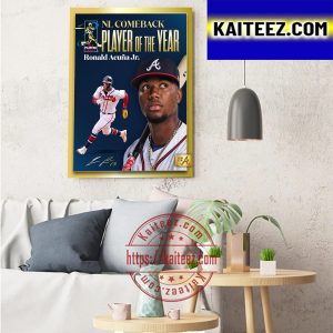 Ronald Acuna Jr NL Comeback Player Of The Year Atlanta Braves MLB Art Decor Poster Canvas