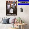 Russell Wilson 300 Touchdowns The 14th Quarterbacks Art Decor Poster Canvas
