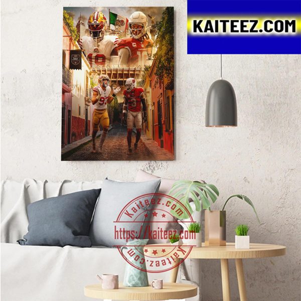 San Francisco 49ers Vs Arizona Cardinals On MNF NFL Mexico Game Art Decor Poster Canvas