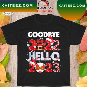 Santa Goodbye 2022 hello 2023 Christmas T-shirt