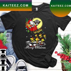 Santa Snoopy And Woodstock UT Martin Skyhawks Christmas T-shirt