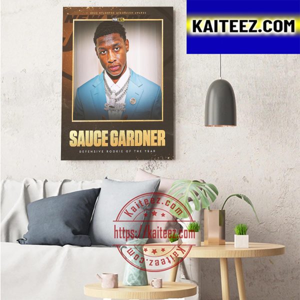 Sauce Gardner Is The 2022 Midseason Defensive Rookie Of The Year Art Decor Poster Canvas