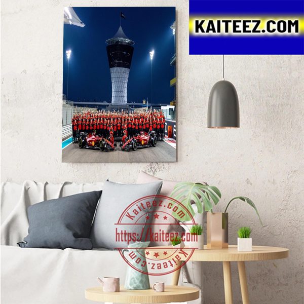 Scuderia Ferrari Team 2022 Art Decor Poster Canvas