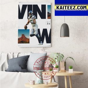 Seattle Seahawks 4th Straight Win Art Decor Poster Canvas