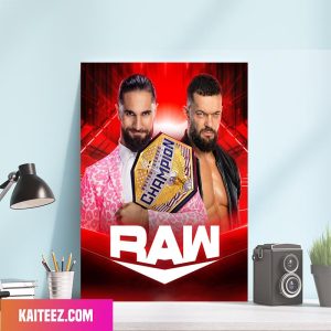 Seth Rollins x Finn Balor WWE Raw United State Champion Poster