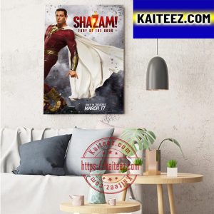 Shazam Fury Of The Gods Art Decor Poster Canvas