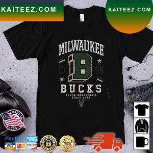 Since 1968 Icon Black Milwaukee Bucks Basketball Since 1969 T-Shirt