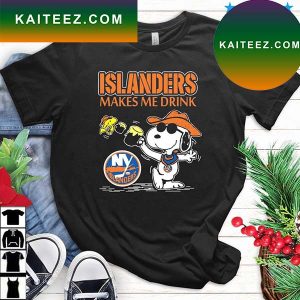 Snoopy And Woodstock New York Islanders Make Me Drink T-Shirt