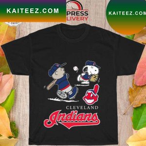 Snoopy and Charlie Brown Cleveland Indians 2022 T-shirt